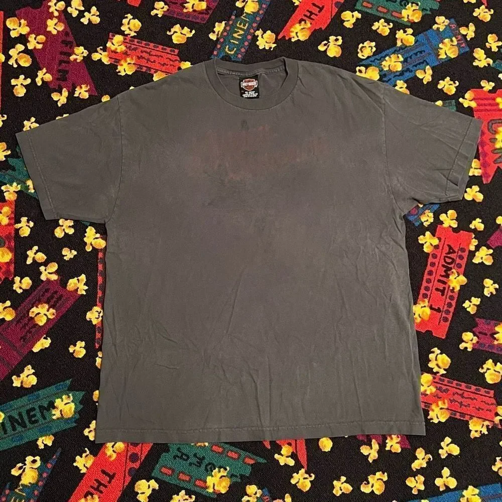 ‘07 Harley Davidson Grey Ultra Faded Front & Back Graphic Tee Shirt / Size XL